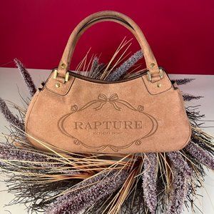 Victoria’s Secret's RAPTURE Tan Suede Handbag Purse Satchel